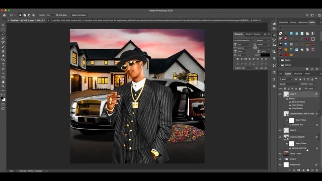 C-Murder Bossalinie Album Art Recreation in Photoshop, No Limit Records Speed Art смотреть онлайн