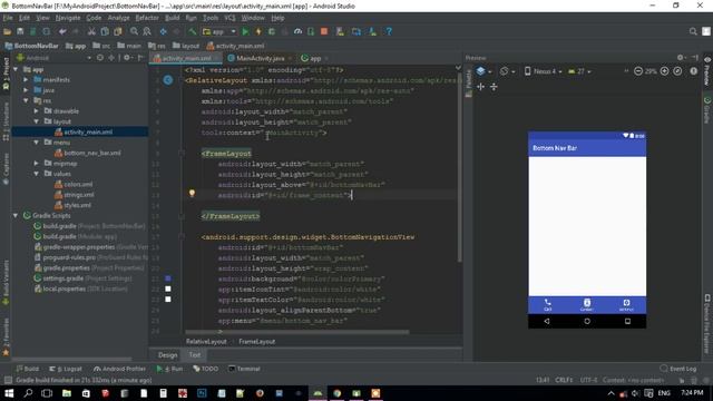 BottomNavigationView with Fragment || Bottom Nav Bar in android studio смотреть онлайн