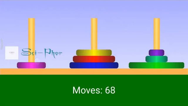 Tower of Hanoi 7 Discs' Solution смотреть онлайн