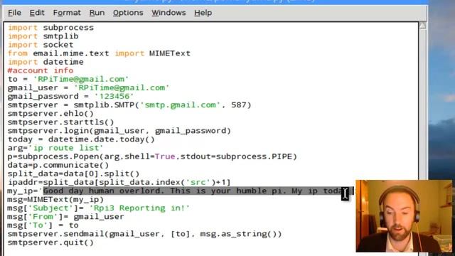 Have your RPi email you its IP address on startup смотреть онлайн
