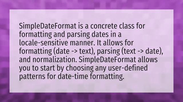 What is simple date format? смотреть онлайн
