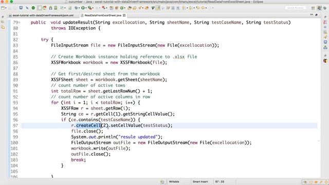 Writing test Result in Excel Sheet Video-3 смотреть онлайн