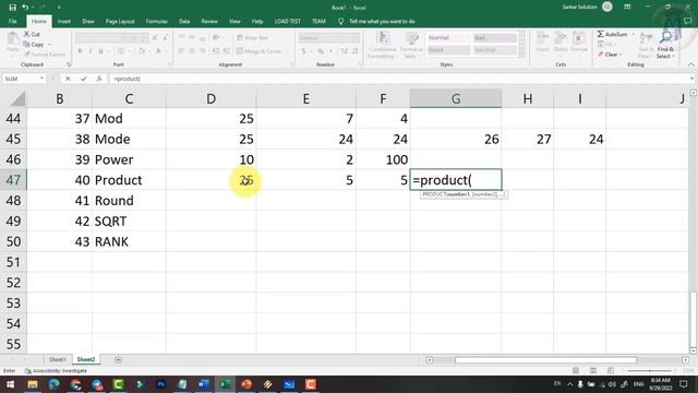 Math's and Trigonometry Function in Excel | ABS, MODE, MOD, SQRT, ROUND, RANK, PRODUCT, POWER смотреть онлайн