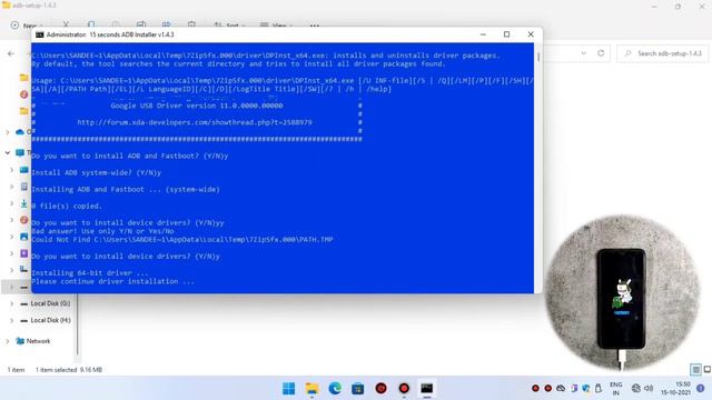 How to install ADB & Fastboot Drivers on Windows 11 and 10 смотреть онлайн