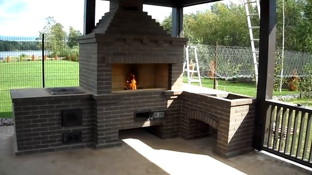 Мангал для беседки с печкой под казан, 8(906)257-9856 СПб печник мастер зоны барбекю смотреть онлайн