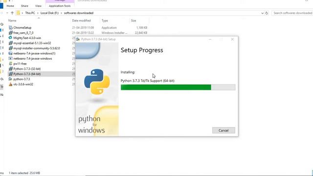 Python 3.7.3 - Win 64 Bit OS - Installation смотреть онлайн