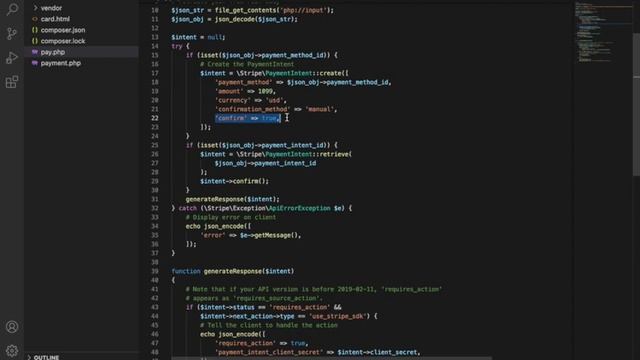 Stripe Payment Gateway Implementation in PHP | 3D Secure Processing (SCA) смотреть онлайн