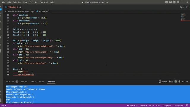 Измеритель Индекс Массы Тело (BMI)на языке программирования Python для новичков смотреть онлайн