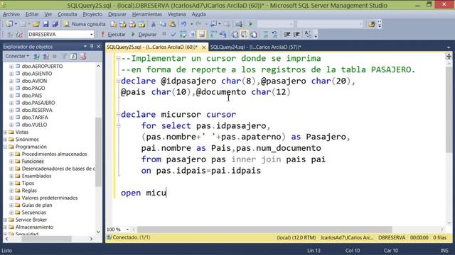 Cursores (34-35) Bases de Datos en Microsoft Sql Server 2014 смотреть онлайн