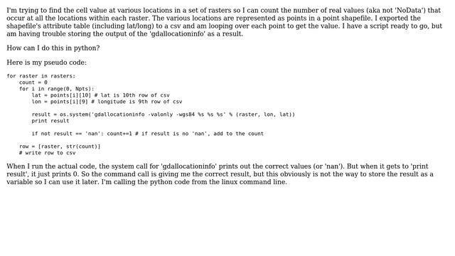 GIS: Storing result from gdallocationinfo as variable in Python (4 Solutions!!) смотреть онлайн