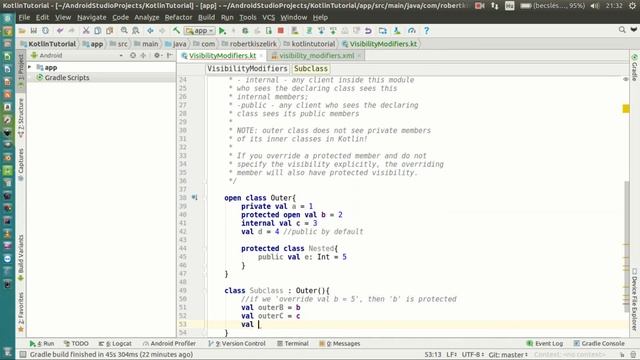 Android Kotlin Tutorial #074 - Visibility Modifiers - Classes and Interfaces смотреть онлайн