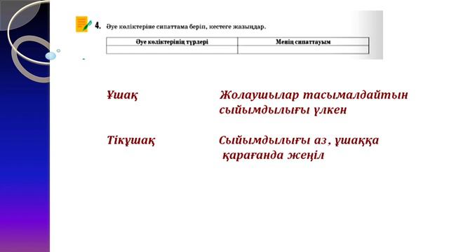 Қазақ тілі 5 сынып 56 сабақ. Әуе көліктері. смотреть онлайн
