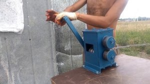 станок для сплющивания концов профиля и проката профильной трубы