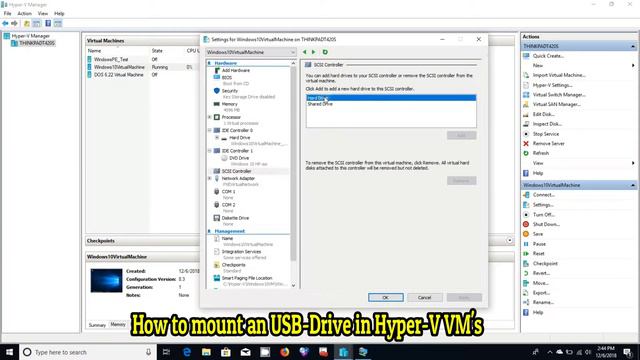 Setup a Virtual Machine in Windows 10 using Hyper V and Add USB drive смотреть онлайн