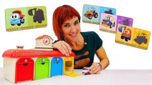 Грузовичок Лева и мультфильм - Маша Капуки Кануки и Мостик из пазлов с грузовичком Лёвой