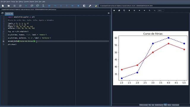 Gráfico com mais de um Vetor (Matplotlib) - AULA 6 смотреть онлайн