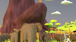 The Low Poly Lion King - Circle Of Life | CG Animated Short Video by Dharma || Made in Blender 3D