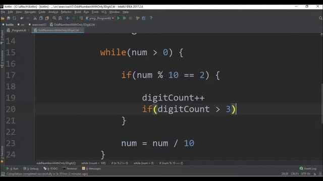 odd numbers with only 3 digit 2 in kotlin смотреть онлайн