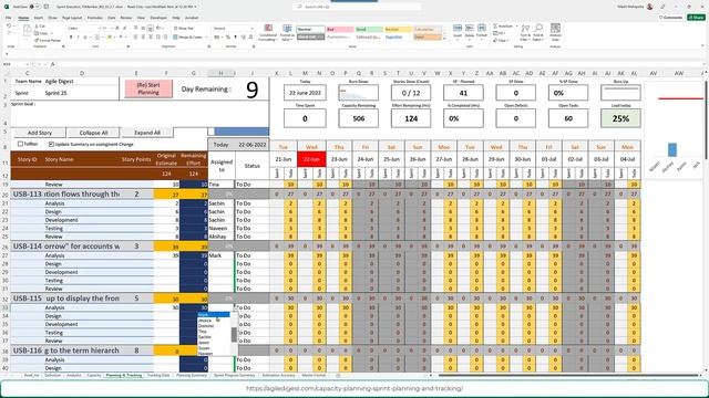 Sprint Planning & Tracking Excel Template _ How to use смотреть онлайн