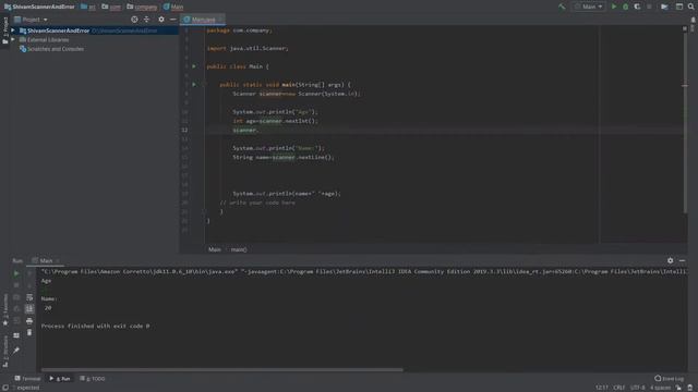 Common error while using Scanner class in Java смотреть онлайн