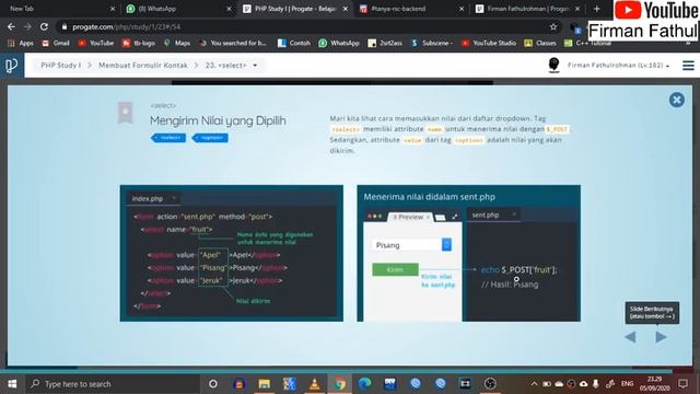 #11 Membuat Formulir $ Post dan Select PHP смотреть онлайн