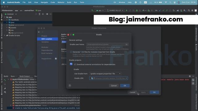 Android Studio Fix: Your build is currently configured to use Java 17.0.2 and Gradle 7.0.2 смотреть онлайн