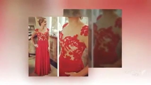 Красный кружева аппликация line вечера вечерние платья шифон плиссированные этаж Vestidos смотреть онлайн