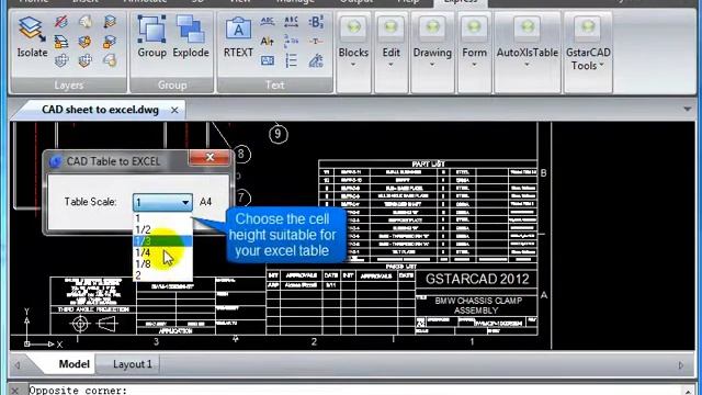 CAD Sheet to Excel смотреть онлайн