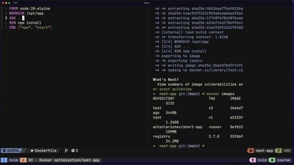 Docker: создание Dockerfile и оптимизация image