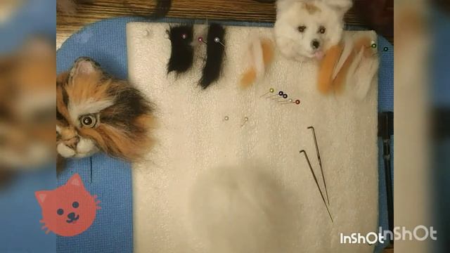 кошка - брошь из шерсти. 3 часть. смотреть онлайн