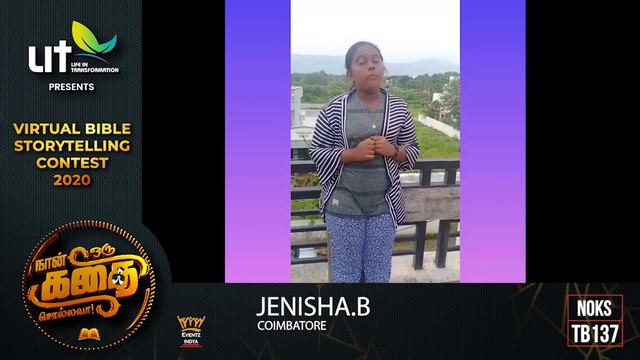 NA ORU KATHA SOLLAVA! | Sis .JENISHA.B | NOKS-TB137 | LIT | Virtual Bible Story Telling Contest смотреть онлайн