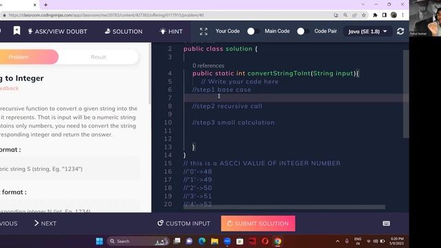 String covert to Integer #java #recursion смотреть онлайн