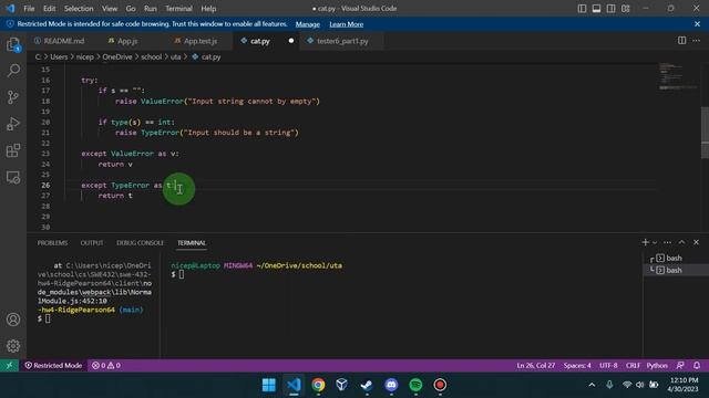 CS112 Lab 11 (Exception Handling) смотреть онлайн