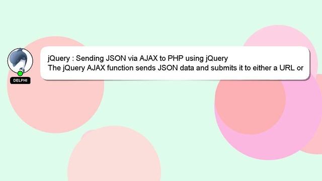 jQuery : Sending JSON via AJAX to PHP using jQuery смотреть онлайн