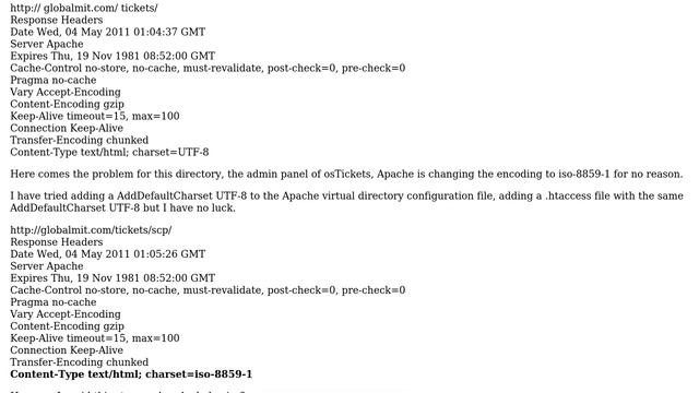 Apache Content-Type encoding changing from UTF-8 to iso-88591 from directory to directory смотреть онлайн