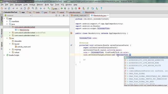 Android Studio Tutorial for Beginners In HINDI Part 20 - Create Simple Calendar Using Calendar View смотреть онлайн