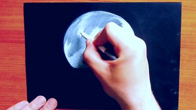 Black And White Moon Drawing | How To Draw The Moon смотреть онлайн