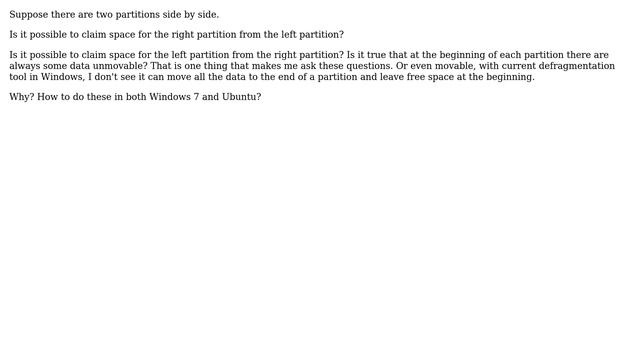 Claim space for a partition from another partition nearby? смотреть онлайн