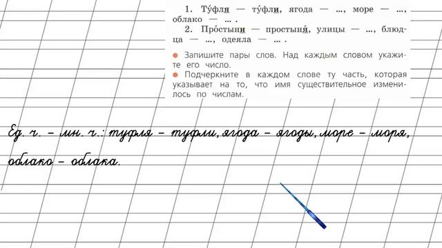 Страница 62 Упражнение 106 «Имя существительное» - Русский язык 2 класс (Канакина, Горецкий) Часть смотреть онлайн