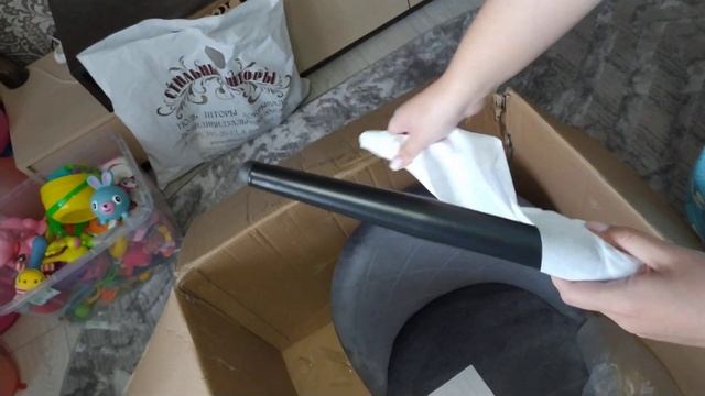 Распаковка - Стул Седия Honnor (серый велюр HLR-21/черный) смотреть онлайн