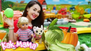 Собираем урожай овощей с Беби Бон Эмили! Детская ферма и развивающие игры для детей