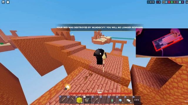 HAND CAM IN ROBLOX BEDWARS!!?? (keyboard) смотреть онлайн