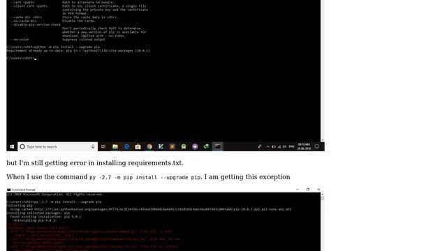 pip command error during installation of requirements.txt смотреть онлайн