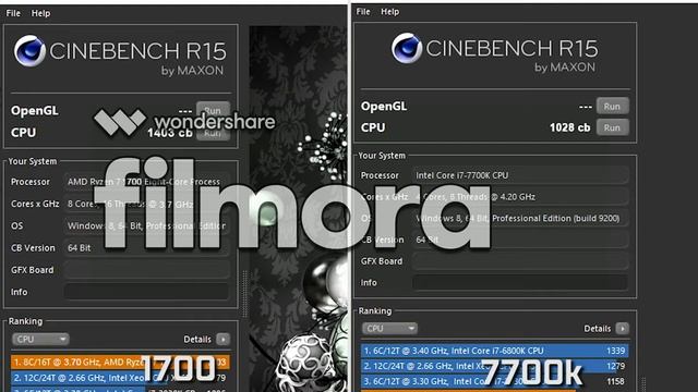AMD 1700 vs Intel 7700K - CPU Comparison смотреть онлайн