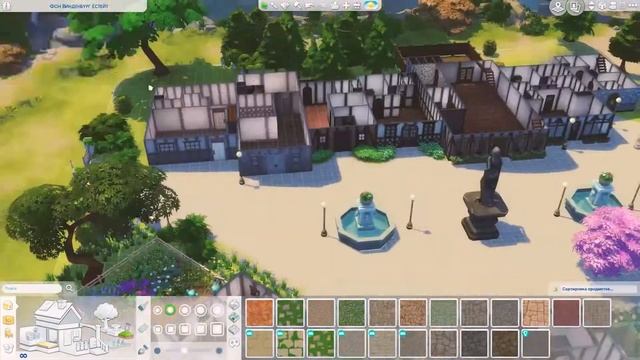 Симс 4 Строительство средневековой центральной площади NoCC | TS4| Sims 4 | Speedbuild |