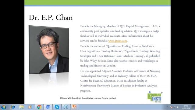 Dr. Ernest Chan At QuantInsti's EPAT Convocation