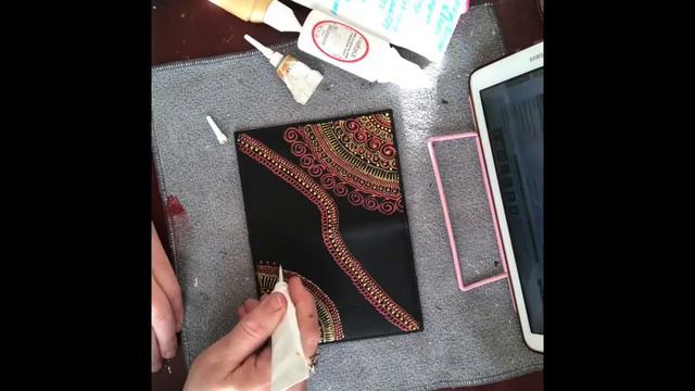 233.Роспись обложки на паспорт. Точечная роспись. Point to point. смотреть онлайн