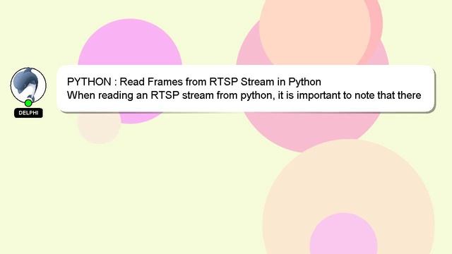 PYTHON : Read Frames from RTSP Stream in Python смотреть онлайн