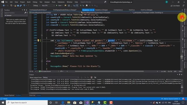 School Registration System Project SQL C# | The code behind Update and Delete Buttons смотреть онлайн