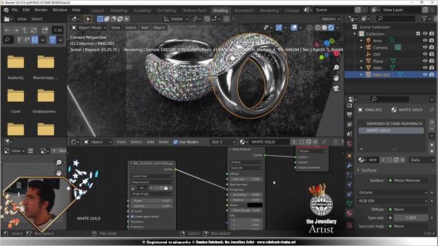 BLENDER OCTANE, how to install and how to create amazing jewelry renders смотреть онлайн
